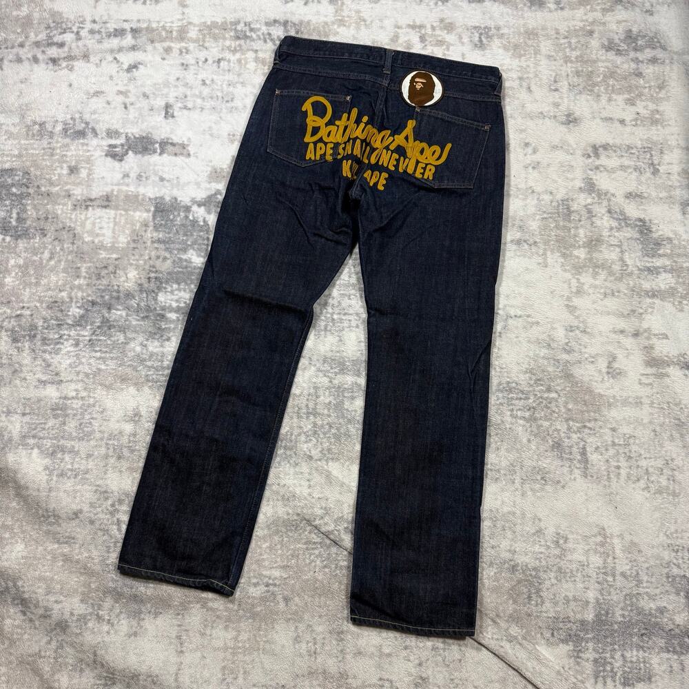 Authentic Bape 2000’s Champion Logo Jeans 34